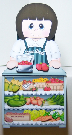 3D On the Shelf Card Kit - Rubie is Fresh from the Farm at the Farmers Market by Katie Silver