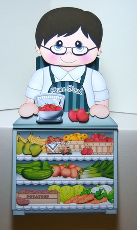 3D On the Shelf Card Kit - Marlon is Fresh from the Farm at the Farmers Market  by Katie Silver