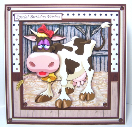 AN UDDER YEAR OLDER 8x8 Humorous Decoupage & Insert Mini Kit by Katie Silver