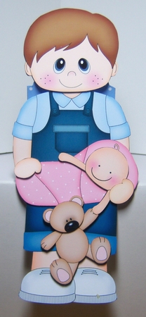3D On the Shelf Card Kit - Little Toddler Bennie is a New Big Brother by Katie Silver