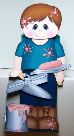 3D On the Shelf Card Kit - Plasterer Ty is ready for work by Katie Silver