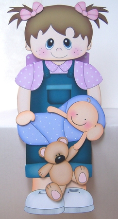 3D On the Shelf Card Kit - Little Toddler Arnita is a New Big Sister by Katie Silver