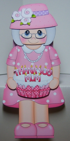 3D On the Shelf Card Kit - Old Lady Francie has a Mothers Day Cake by Katie Silver