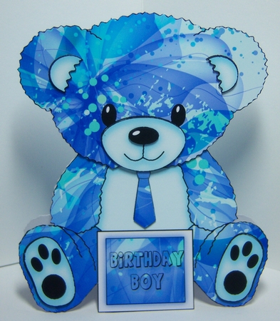 Blu - A Frame Teddy Bear Card by Katie Silver