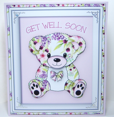 Vanna Bear Photo Frame 3D Card by Katie Silver