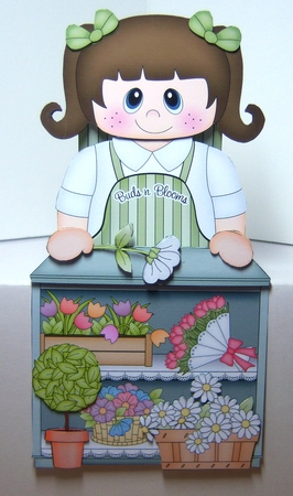 3D On the Shelf Card Kit - Little Buds n Blooms Florist Ruthie by Katie Silver