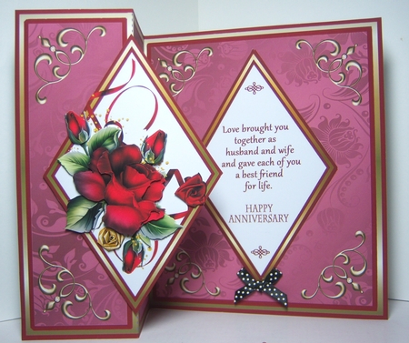 Diamond fold back    Red Roses 40th  (anniversary) by Katie Silver