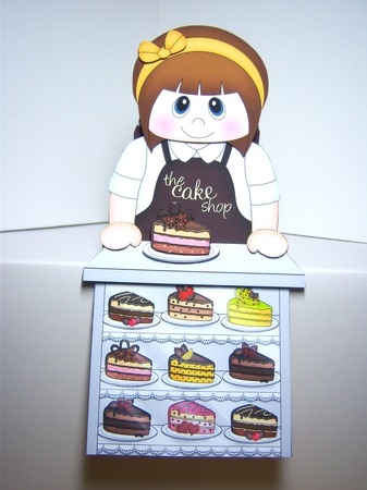 3D On the Shelf Card Kit - The Cake Shop Kellee serves a delicious slice of Gateaux by Katie Silver