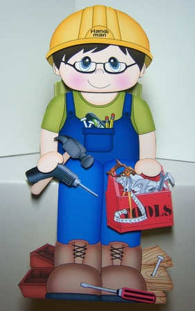 3D On the Shelf Card Kit - DIY Handiman Chas by Katie Silver