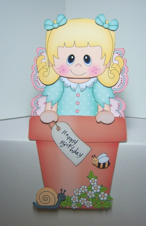 3D On the Shelf Card Kit - Flower Pot Friends  Little Fairy Grace by Katie Silver