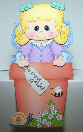 3D On the Shelf Card Kit - Flower Pot Friends  Little Fairy Blossom by Katie Silver
