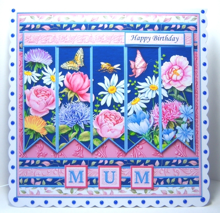 MEADOW FLOWERS 7.5 Alphabet and Age Quick Card Kit Create Any Name by Katie Silver