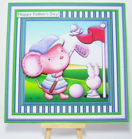 GOLF ITS A BIRDIE 8x8 Decoupage & Insert Mini Kit by Katie Silver