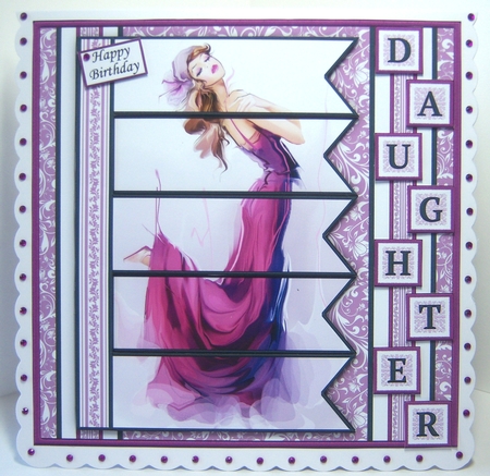 ELEGANT LADY PINK 7.5 Alphabet and Age Quick Card Kit Create Any Name by Katie Silver