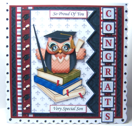 GRADUATION 7.5 Alphabet and Numbers Decoupage Card Kit Create Any Name or Year by Katie Silver