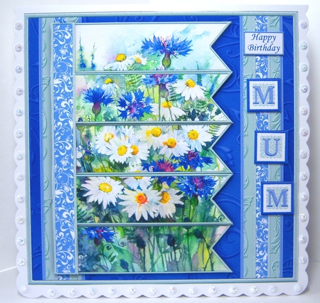 MEADOW FLORALS 7.5 Alphabet and Age Quick Card Kit Create Any Name by Katie Silver