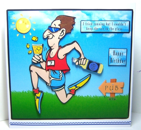 I Tried Running - decoupage by Katie Silver