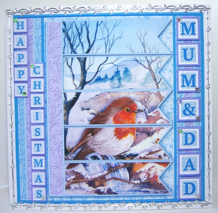 ROBIN & WATERFALL Christmas 7.5 Quick Card Kit Create Any Name Alphabet in 2 sizes by Katie Silver