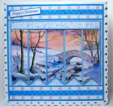 WINTER STREAM Christmas 7.5 Quick Card Kit Create Any Name Alphabet in 2 sizes by Katie Silver