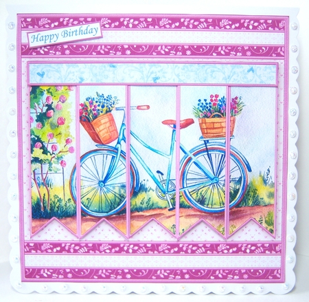 LADIES BICYCLE ENJOY THE RIDE 7.5 Alphabet and Age Quick Card Kit Create Any Name by Katie Silver