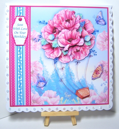 UP UP AND AWAY POPPIES 7.5 Decoupage & Insert Mini Kit by Katie Silver