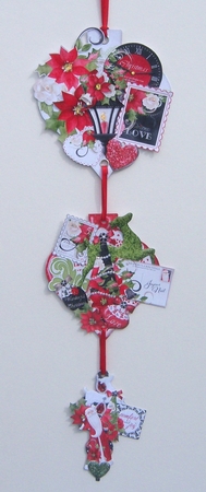 Wonderful Christmas Time Hanging Bauble Trio by Katie Silver