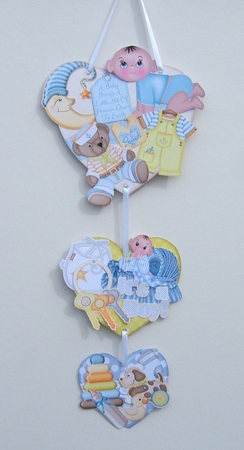 Our Little Miracle Boy Hanging Hearts Trio by Katie Silver