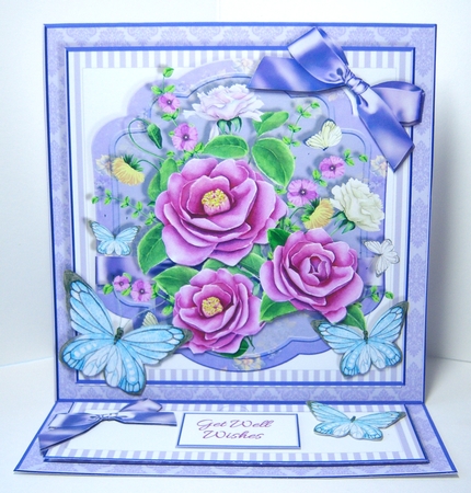 Floral Delight Easel Cards - Magenta Roses by Katie Silver