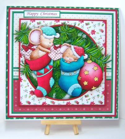 HAVE YOURSELF A MERRY MICEY CHRISTMAS 8x8 Decoupage & Insert Mini Kit by Katie Silver