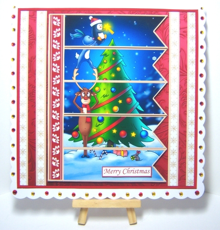 DECORATING THE CHRISTMAS TREE 7.5 Quick Card Kit Create Any Name Alphabet in 2 sizes by Katie Silver