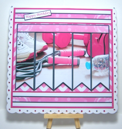 LADIES AT THE GYM 7.5 Alphabet and Age Quick Card Kit Create Any Name by Katie Silver