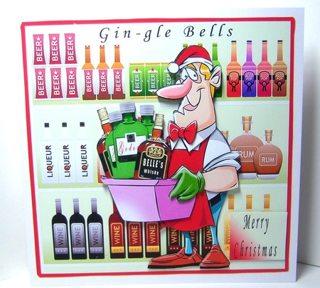 Gin-gle Bells - Decoupage by Katie Silver