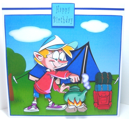 Happy Camper - Decoupage by Katie Silver