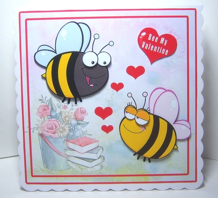 BEE My Valentine - Decoupage by Katie Silver
