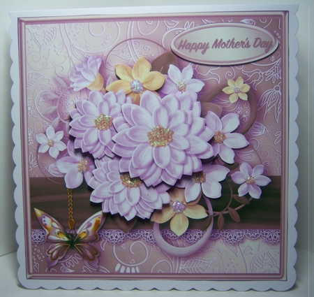 White Posy - Decoupage Card Mini Kit by Katie Silver