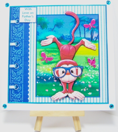 MONKEY BUSINESS Humorous All Occasion 7.5 Decoupage & Insert Mini Kit by Katie Silver