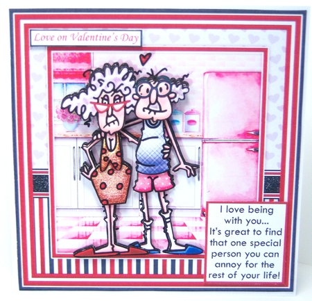 BEING WITH YOU Humorous Stella & Gus 7.5 Decoupage & Insert Mini Kit by Katie Silver
