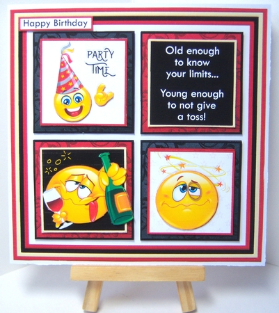 THE WINE DRINKER Humorous 7.5 Quick Card Decoupage & Insert Mini Kit by Katie Silver