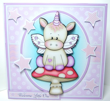 Unicorn on Toadstool Kit With Ages 1 to 10 years. New Baby by Katie Silver