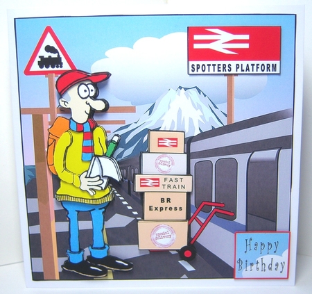 Train Spotter - Decoupage by Katie Silver