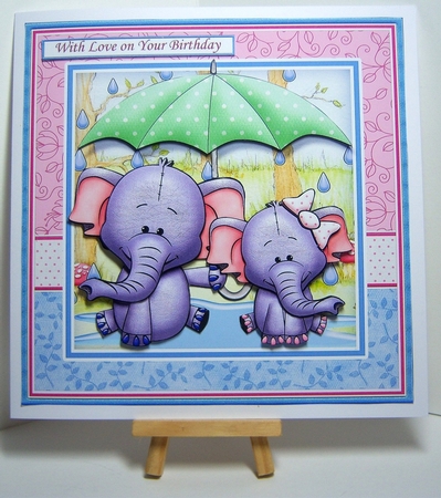 ELEPHANTS AND CATS 7.5 Decoupage & Inserts Bumper Kit by Katie Silver