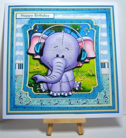 ELEPHANTS AND CATS 7.5 Decoupage & Inserts Bumper Kit by Katie Silver