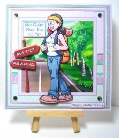 HIKING HUMOUR 7.5 Decoupage & Insert Mini Kit by Katie Silver