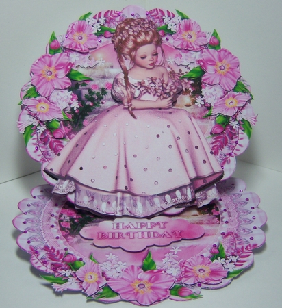 Sweet Pretty in Pink Scalloped Round Easel Card Mini Kit by Katie Silver