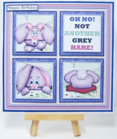 NOT ANOTHER GREY HARE 7.5 Humorous Quick Layer Card Mini Kit by Katie Silver