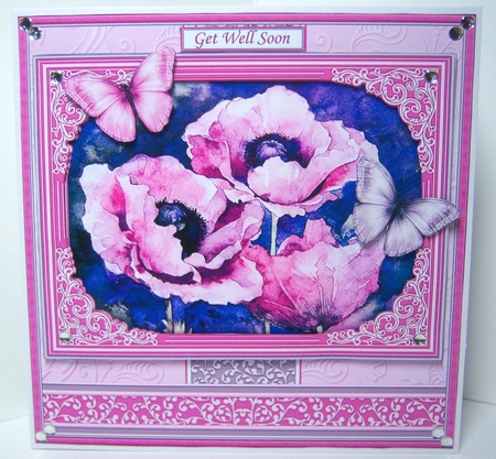PINK POPPIES All Occasions 7.5 Quick Card & Insert Mini Kit by Katie Silver
