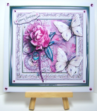 Flowers, lace and butterfly by Katie Silver