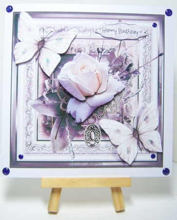 White rose and butterfly by Katie Silver