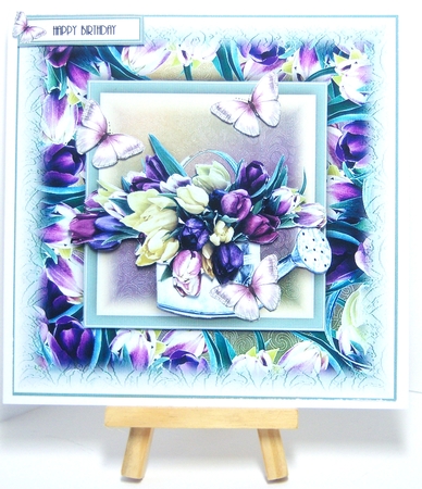 Beautiful Tulips in a Watering Can Card Kit by Katie Silver
