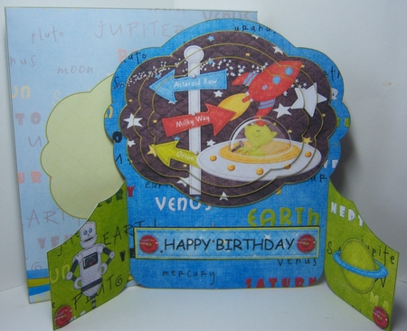 Gate fold Pyramage Card kit outer space by Katie Silver